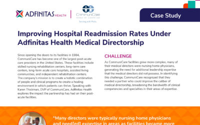 Improving Hospital Readmission Rates Under Adfinitas Health Medical Directorship