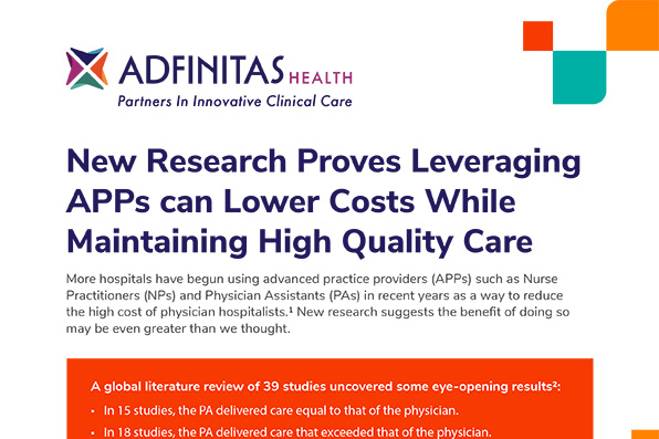 New Research Proves Leveraging APPs can Lower Costs While Maintaining High Quality Care